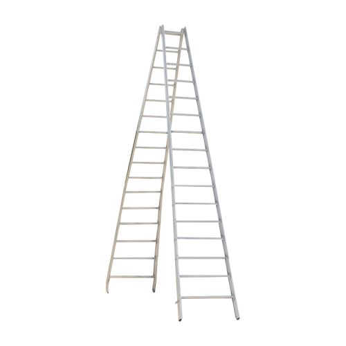 Alu-Sprossen Stehleiter Mod. 000 - Sprossenanzahl: 2 x 16, Länge: 4,61 m