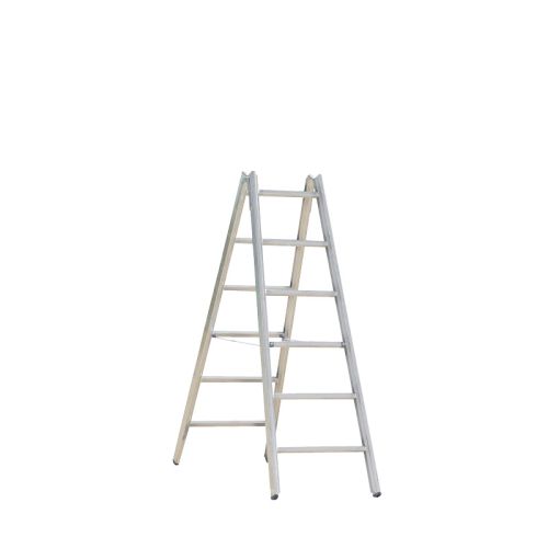 Alu-Sprossen Stehleiter Mod. 000 - Sprossenanzahl: 2 x 6, Länge: 1,78 m