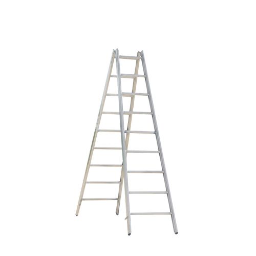Alu-Sprossen Stehleiter Mod. 000 - Sprossenanzahl: 2 x 9, Länge: 2,68 m