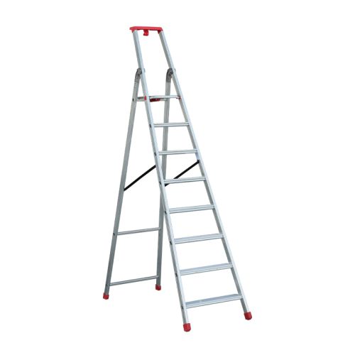 Stehleiter Eurostep Podestleiter PRO Mod. 870 in Alu - Stufenanzahl: 8, Arbeitshöhe: 3,63 m
