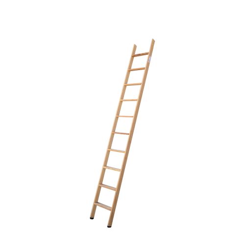 Holzleiter Stufenanlegeleiter - Stufenanzahl: 10, Länge: ca. 2,51 m