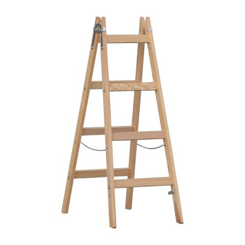 Holzleiter Doppelleiter Mod. HZ - Sprossenanzahl: 2 x 4, Länge: 1,36 m