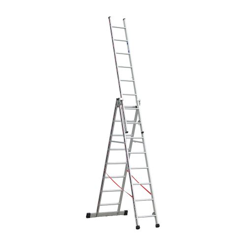 Euro-Profi Mehrzweckleiter 3-tlg. Mod. S307 - Sprossenanzahl: 3 x 8, max. Arbeitshöhe: 6,80 m
