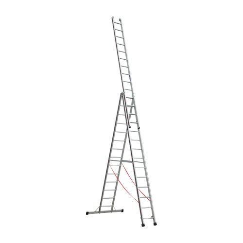 Euro-Profi Mehrzweckleiter 3-tlg. Mod. S307 - Sprossenanzahl: 3 x 14, max. Arbeitshöhe: 10,70 m