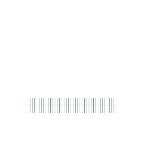 Doppelstabmattenzaun David 6/5/6 mm - Ausführung: anthrazit beschichtet, Höhe: 43 cm, Länge: 251 cm