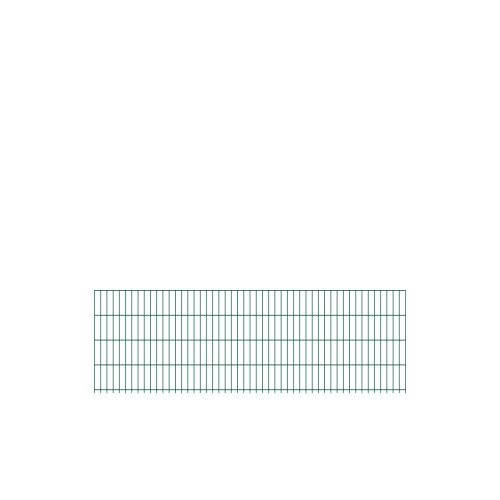 Doppelstabmattenzaun David 6/5/6 mm - Ausführung: grün beschichtet, Höhe: 83 cm, Länge: 251 cm