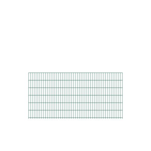 Doppelstabmattenzaun David 6/5/6 mm - Ausführung: grün beschichtet, Höhe: 123 cm, Länge: 251 cm