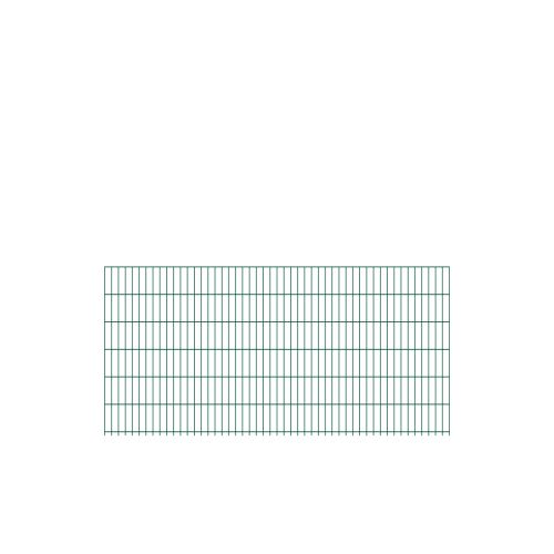 Doppelstabmattenzaun David 6/5/6 mm - Ausführung: grün beschichtet, Höhe: 123 cm, Länge: 251 cm