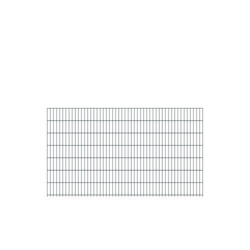 Doppelstabmattenzaun David 6/5/6 mm - Ausführung: anthrazit beschichtet, Höhe: 143 cm, Länge: 251 cm