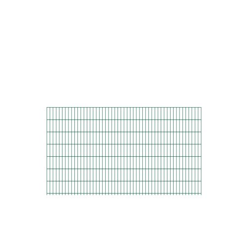 Doppelstabmattenzaun David 6/5/6 mm - Ausführung: grün beschichtet, Höhe: 143 cm, Länge: 251 cm