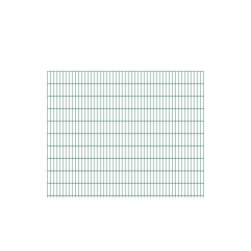 Doppelstabmattenzaun David 6/5/6 mm - Ausführung: grün beschichtet, Höhe: 203 cm, Länge: 251 cm