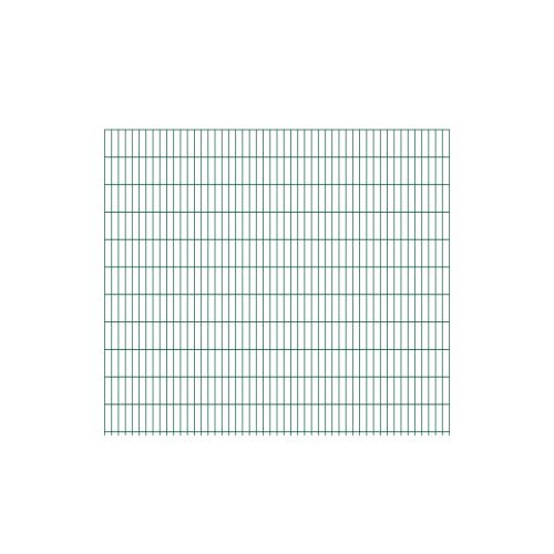 Doppelstabmattenzaun David 6/5/6 mm - Ausführung: grün beschichtet, Höhe: 223 cm, Länge: 251 cm
