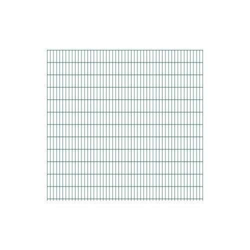 Doppelstabmattenzaun David 6/5/6 mm - Ausführung: grün beschichtet, Höhe: 243 cm, Länge: 251 cm