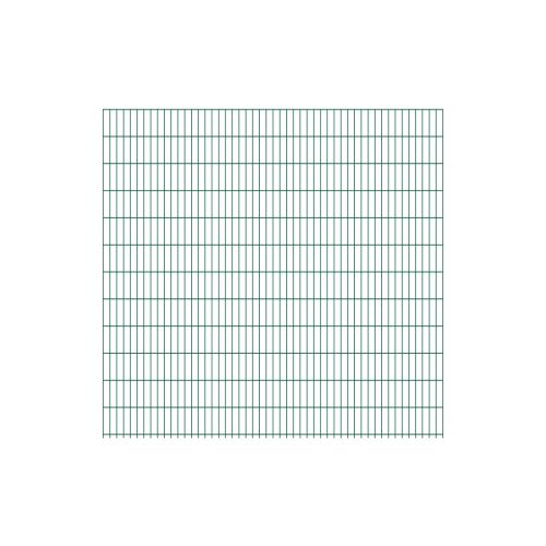 Doppelstabmattenzaun David 6/5/6 mm - Ausführung: grün beschichtet, Höhe: 243 cm, Länge: 251 cm