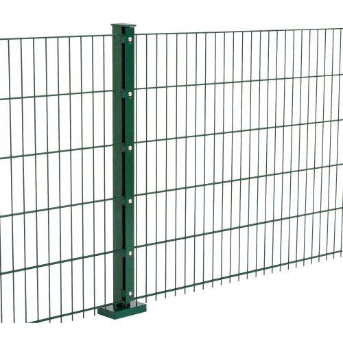 Doppelstabmattenzaun David 6/5/6 mm - Ausführung: grün beschichtet, Höhe: 243 cm, Länge: 251 cm