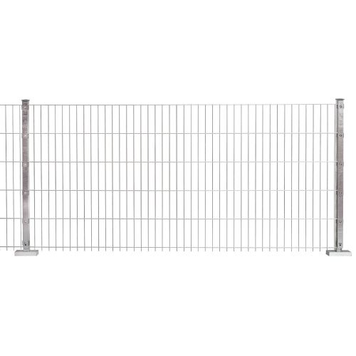 Doppelstabmattenzaun David 6/5/6 mm - Ausführung: verzinkt, Höhe: 103 cm, Länge: 251 cm