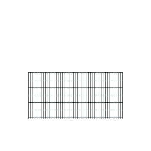 Doppelstabmattenzaun Goliath 8/6/8 mm - Ausführung: anthrazit beschichtet, Höhe: 123 cm, Länge: 251 cm