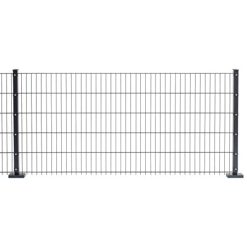 Doppelstabmattenzaun Goliath 8/6/8 mm - Ausführung: anthrazit beschichtet, Höhe: 203 cm, Länge: 251 cm