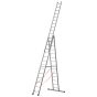 Euro-Profi Mehrzweckleiter 3-tlg. Mod. S307 - Sprossenanzahl: 3 x 14, max. Arbeitshöhe: 10,70 m