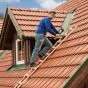 Holz Dachleiter - Sprossenzahl: 18, Länge: 5,05 m