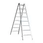 Alu-Sprossen Stehleiter für Maler Mod. M - Sprossenanzahl: 2 x 8, Länge: ca. 2,65 m