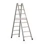 Alu-Sprossen Stehleiter Mod. S305 - Sprossenanzahl: 2 x 8, Länge: 2,40 m