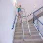 Alu Treppen-Stehleiter Mod. S30576 - Sprossenanzahl: 2 x 8, Länge max.: ca. 2,40 m