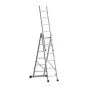 Euro-Profi Mehrzweckleiter 3-tlg. Mod. S307 - Sprossenanzahl: 3 x 6, max. Arbeitshöhe: 5,10 m