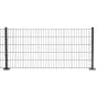 Doppelstabmattenzaun David 6/5/6 mm - Ausführung: anthrazit beschichtet, Höhe: 123 cm, Länge: 251 cm