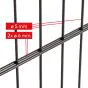 Doppelstabmattenzaun David 6/5/6 mm - Ausführung: anthrazit beschichtet, Höhe: 223 cm, Länge: 251 cm