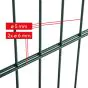Doppelstabmattenzaun David 6/5/6 mm - Ausführung: grün beschichtet, Höhe: 63 cm, Länge: 251 cm