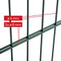 Doppelstabmattenzaun Goliath 8/6/8 mm - Ausführung: grün beschichtet, Höhe: 203 cm, Länge: 251 cm