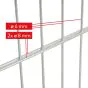 Doppelstabmattenzaun Goliath 8/6/8 mm - Ausführung: verzinkt, Höhe: 63 cm, Länge: 251 cm