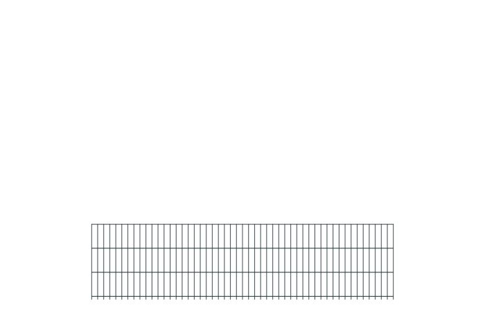 Doppelstabmattenzaun David 6/5/6 mm - Ausführung: anthrazit beschichtet, Höhe: 63 cm, Länge: 251 cm