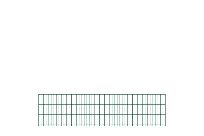 Doppelstabmattenzaun David 6/5/6 mm - Ausführung: grün beschichtet, Höhe: 63 cm, Länge: 251 cm