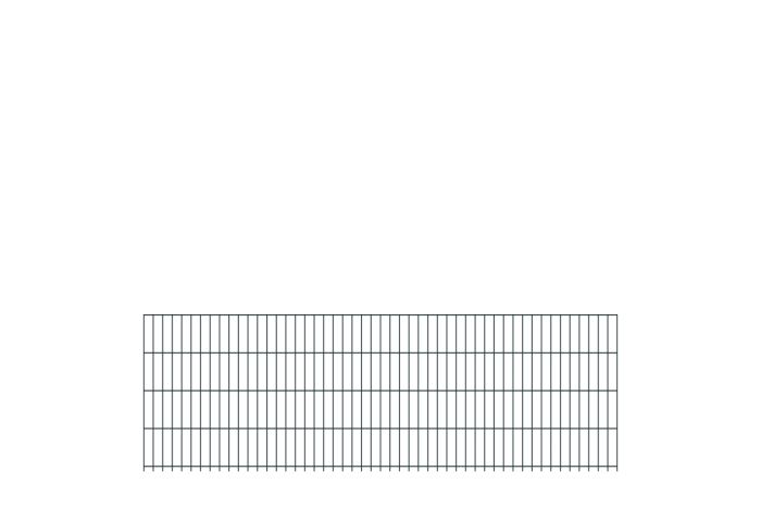 Doppelstabmattenzaun David 6/5/6 mm - Ausführung: anthrazit beschichtet, Höhe: 83 cm, Länge: 251 cm