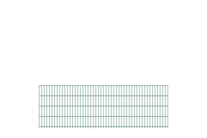 Doppelstabmattenzaun David 6/5/6 mm - Ausführung: grün beschichtet, Höhe: 83 cm, Länge: 251 cm
