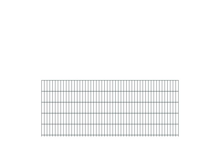 Doppelstabmattenzaun David 6/5/6 mm - Ausführung: anthrazit beschichtet, Höhe: 103 cm, Länge: 251 cm