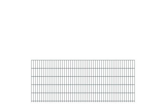 Doppelstabmattenzaun David 6/5/6 mm - Ausführung: anthrazit beschichtet, Höhe: 103 cm, Länge: 251 cm