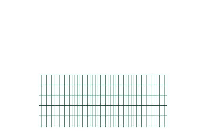 Doppelstabmattenzaun David 6/5/6 mm - Ausführung: grün beschichtet, Höhe: 103 cm, Länge: 251 cm