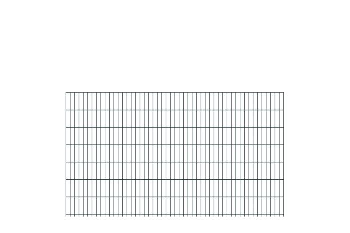 Doppelstabmattenzaun David 6/5/6 mm - Ausführung: anthrazit beschichtet, Höhe: 143 cm, Länge: 251 cm