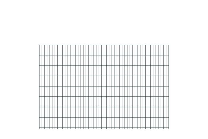 Doppelstabmattenzaun David 6/5/6 mm - Ausführung: anthrazit beschichtet, Höhe: 163 cm, Länge: 251 cm