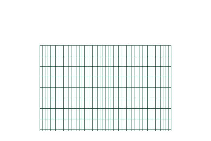 Doppelstabmattenzaun David 6/5/6 mm - Ausführung: grün beschichtet, Höhe: 163 cm, Länge: 251 cm
