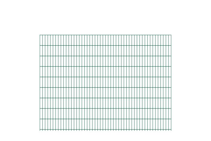 Doppelstabmattenzaun David 6/5/6 mm - Ausführung: grün beschichtet, Höhe: 183 cm, Länge: 251 cm