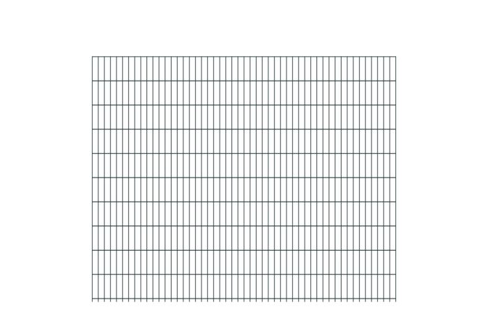 Doppelstabmattenzaun David 6/5/6 mm - Ausführung: anthrazit beschichtet, Höhe: 203 cm, Länge: 251 cm