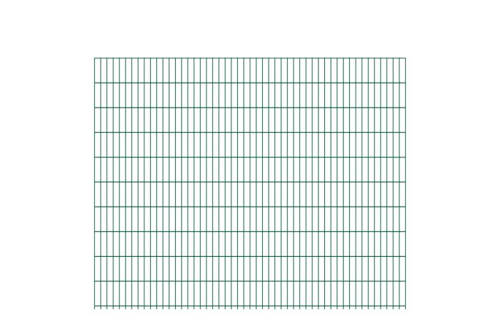 Doppelstabmattenzaun David 6/5/6 mm - Ausführung: grün beschichtet, Höhe: 203 cm, Länge: 251 cm