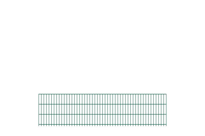 Doppelstabmattenzaun Goliath 8/6/8 mm - Ausführung: grün beschichtet, Höhe: 63 cm, Länge: 251 cm