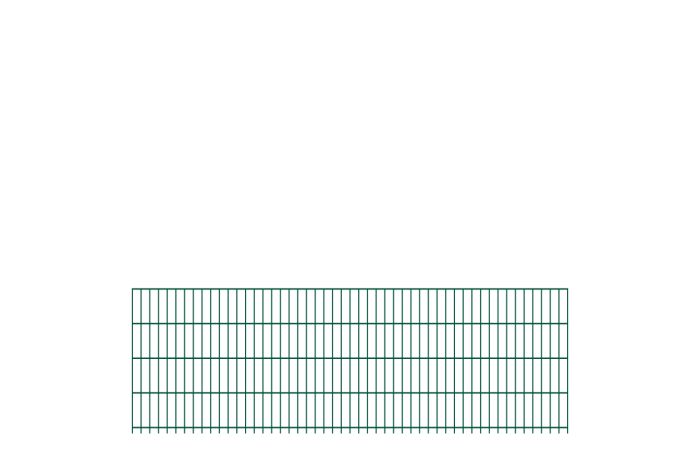 Doppelstabmattenzaun Goliath 8/6/8 mm - Ausführung: grün beschichtet, Höhe: 83 cm, Länge: 251 cm