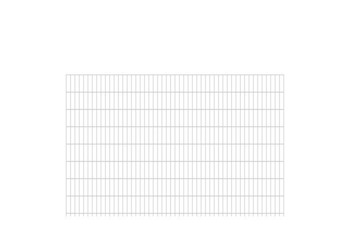 Doppelstabmattenzaun Goliath 8/6/8 mm - Ausführung: verzinkt, Höhe: 163 cm, Länge: 251 cm