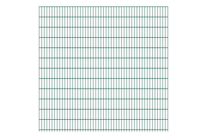 Doppelstabmattenzaun Goliath 8/6/8 mm - Ausführung: grün beschichtet, Höhe: 243 cm, Länge: 251 cm